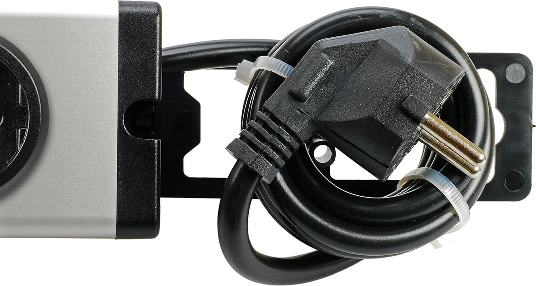 EHMANN Aluminium Steckdosenleiste 0616x0g048001 Master/Slave pro, 4fach, 1x USB-C 18W, 1,5m Zuleitun