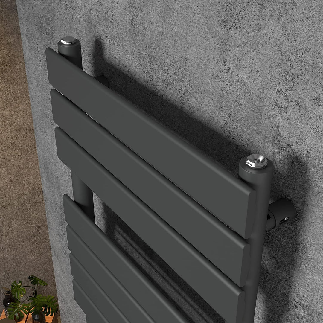 WITEN&amp;NOCK Designheizkörper Badheizkörper 1200x 500 mm Anthrazit Handtuchheizung Handtuchtrockner Se