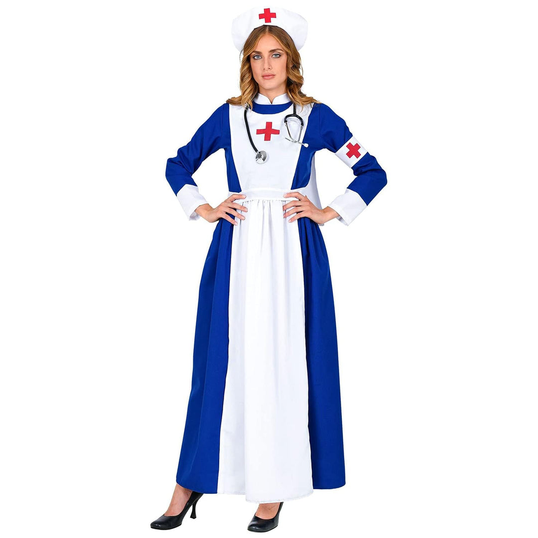 "VINTAGE NURSE" (dress, hat, armband) - (L), L