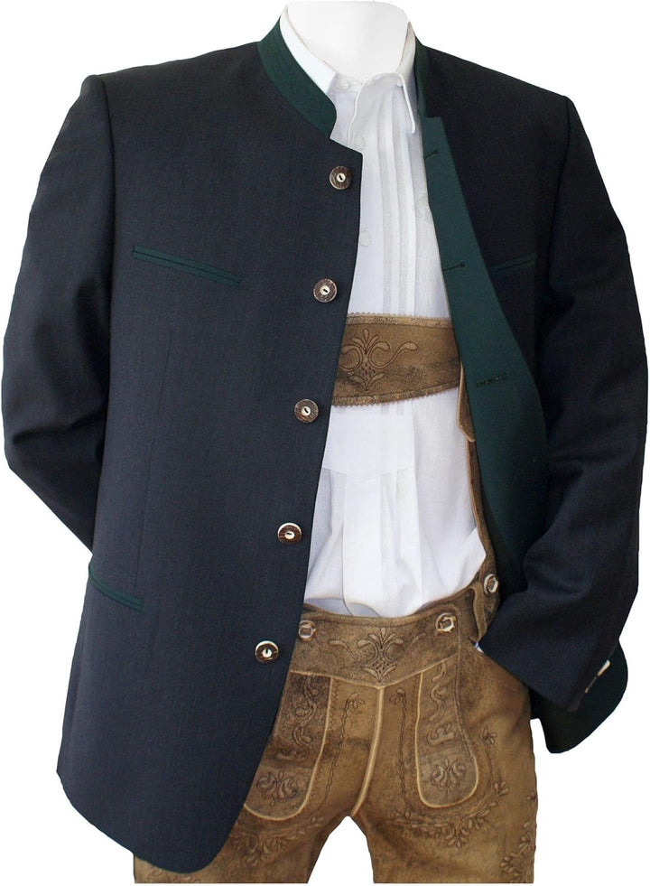 Lodenfrey Trachtensakko Trachten Sakko Jacke Trachtenjacke anthrazit grau Salzburger Janker festlich
