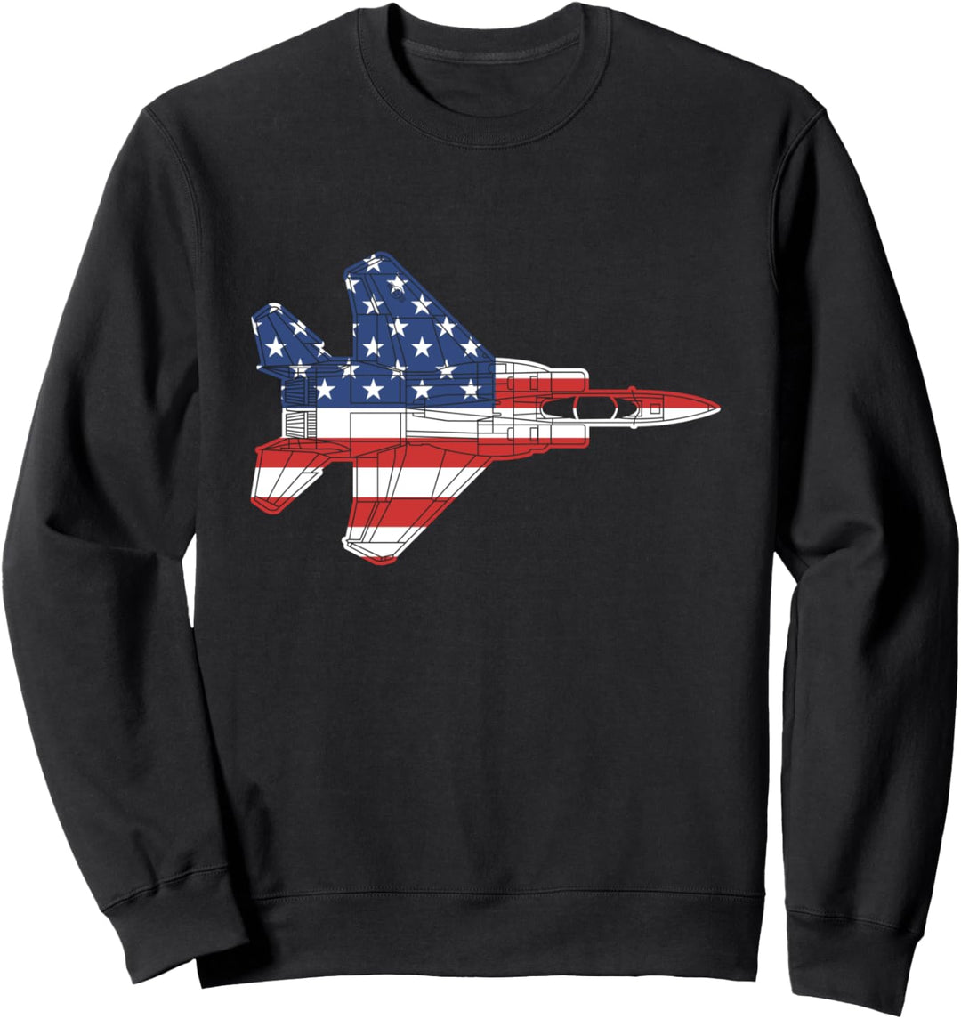 F-15 Eagle Kämpfer Jet Flugzeug Amerikanische Flagge F15 Sweatshirt