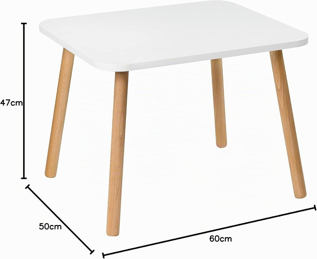 Kindertisch, Holztisch für Kinderzimmer 50 x 60 x 47 cm, Geschenk für Kinder im Alter von 2,3,4,5,6,