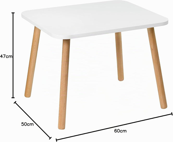 Kindertisch, Holztisch für Kinderzimmer 50 x 60 x 47 cm, Geschenk für Kinder im Alter von 2,3,4,5,6,