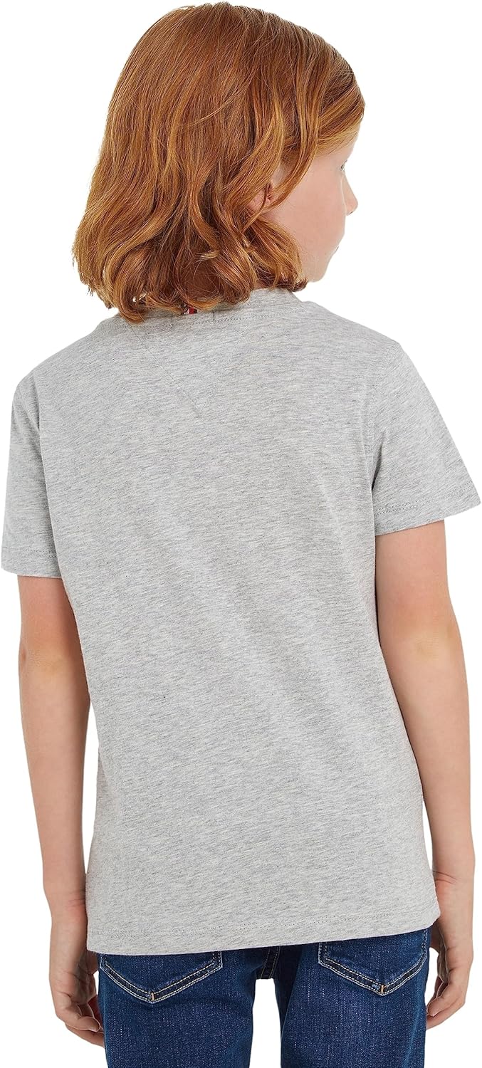 Tommy Hilfiger Kinder Unisex T-Shirt Kurzarm Essential Tee Rundhalsausschnitt 3 Jahre Grau (Light Gr