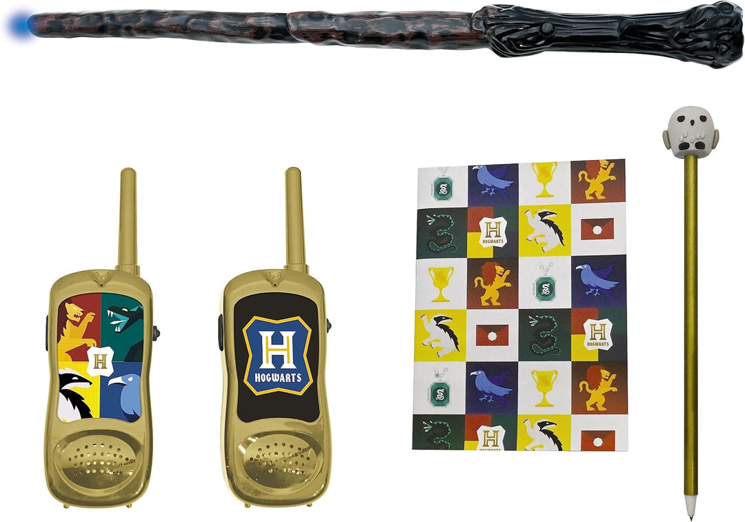 Lexibook, Harry Potter, Zauberer-Abenteurer-Set mit Talkies-Walkies, Zauberstab, Notizbuch, Stift, R