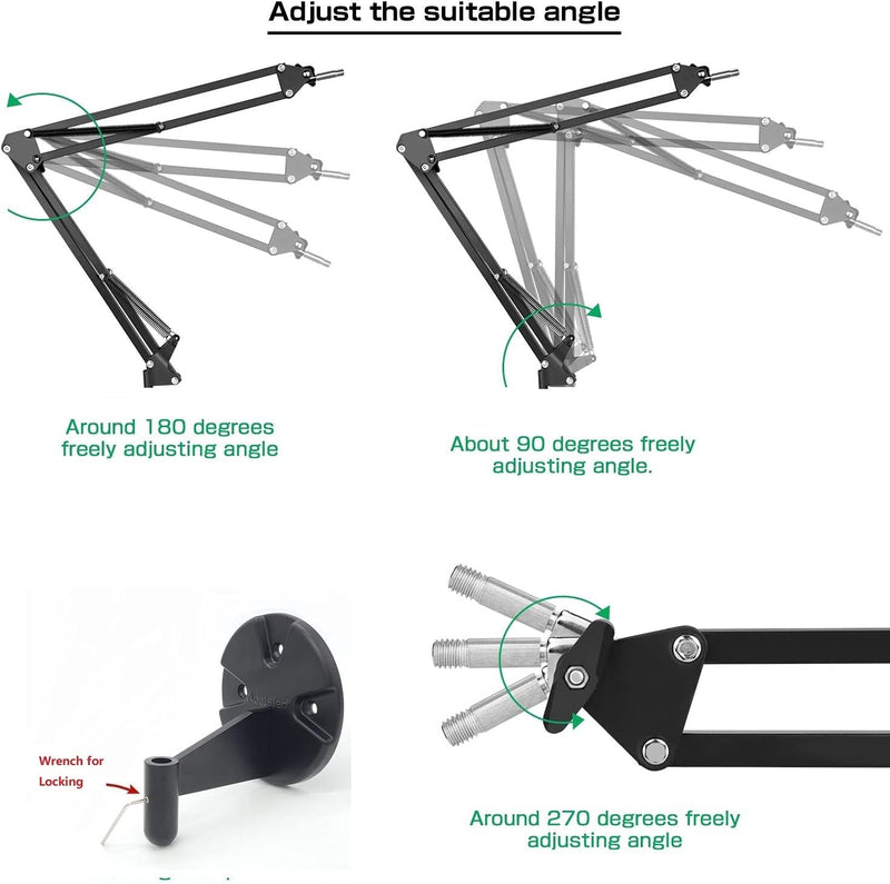 AYIZON Webcam Wand Halterung mit 26 cm Ringlicht Halter kompatibel mit Logitech C920s StreamCam C922