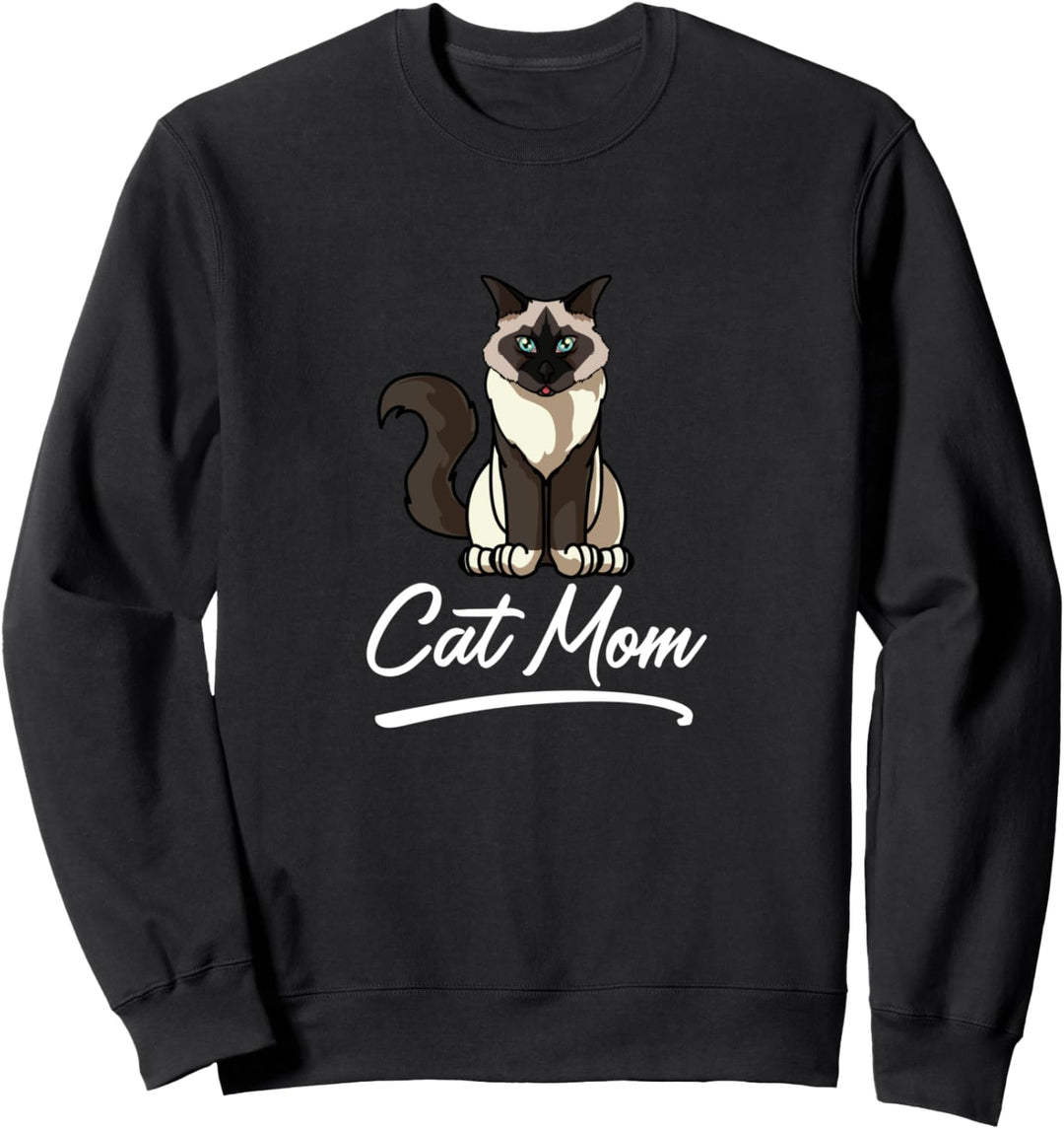 Ich liebe meine Katze lustig niedlich Birma Kitty Katze Sweatshirt