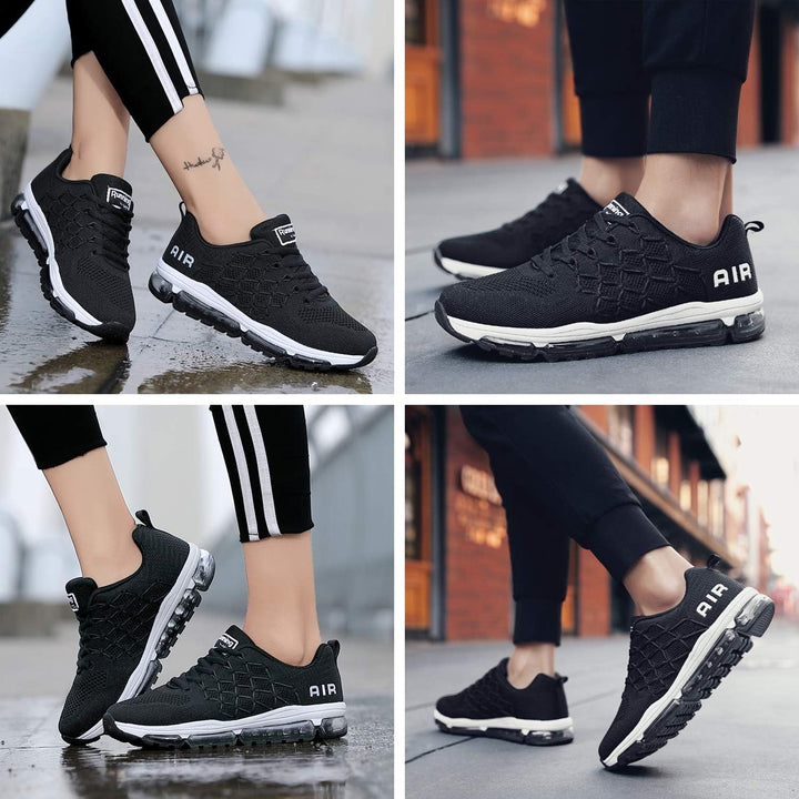 frysen Herren Damen Sportschuhe Laufschuhe mit Luftpolster Turnschuhe Profilsohle Sneakers Leichte S