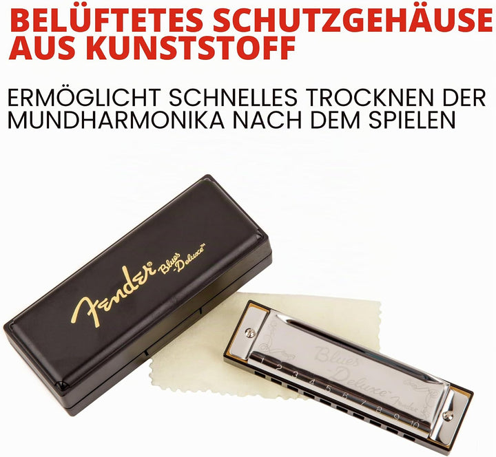 Fender© Blues Deluxe Harmonica, 3-Pack