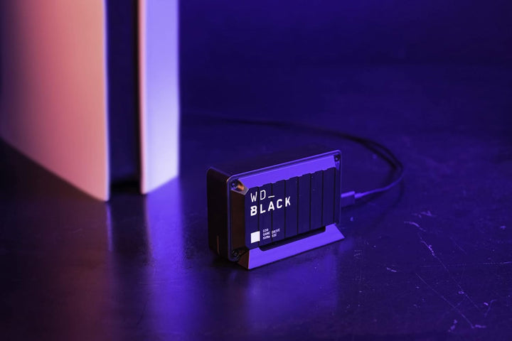 WD_BLACK D30 Game Drive SSD 500 GB (Übertragung mit 900 MB/s, USB Typ-C zu Typ-A Kabel) kompatibel m