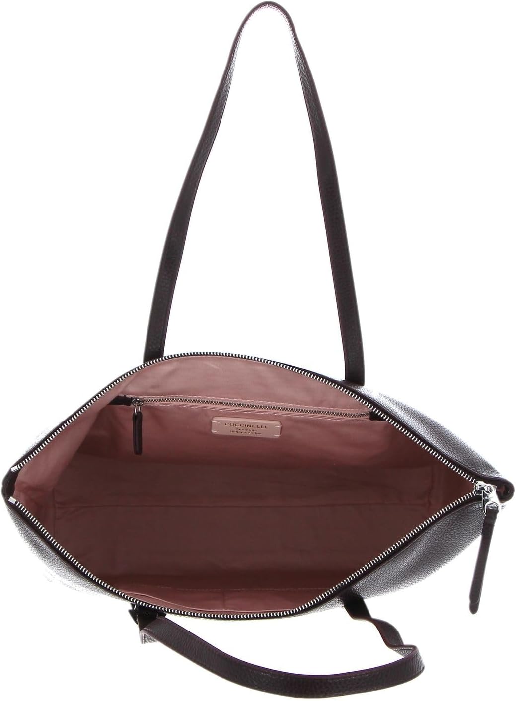 Coccinelle Leder Schultertasche Gleen Handbag Darkbrown, Darkbrown