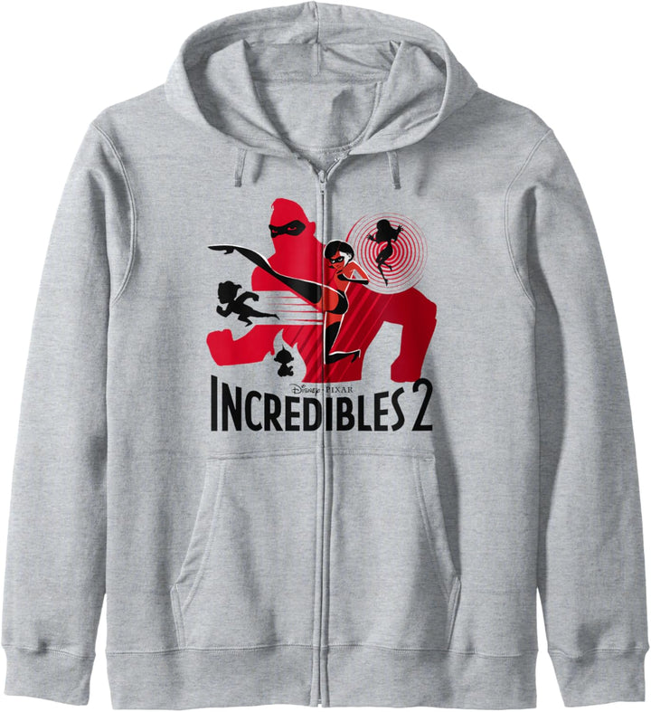 Disney Pixar Incredibles 2 Team-Silhouetten Kapuzenjacke