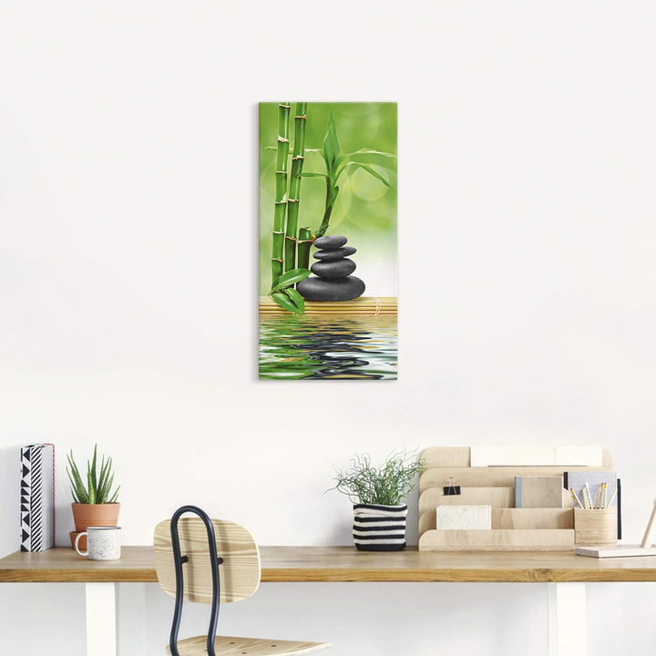 Artland Leinwandbild Wandbild Bild auf Leinwand 30x60 cm Wanddeko Zen Asien Asiatisch Wellness Spa B