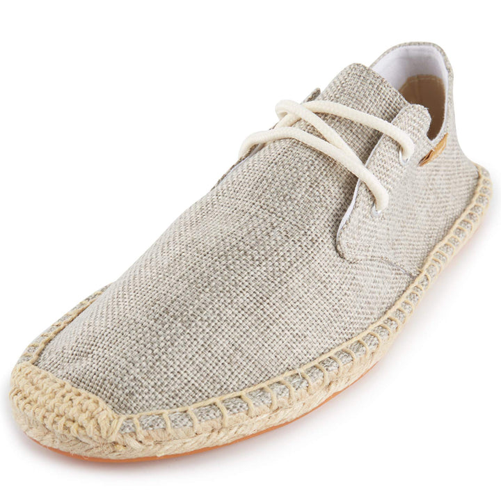 Alexis Leroy Lace Up Herren Espadrilles, Aprikose