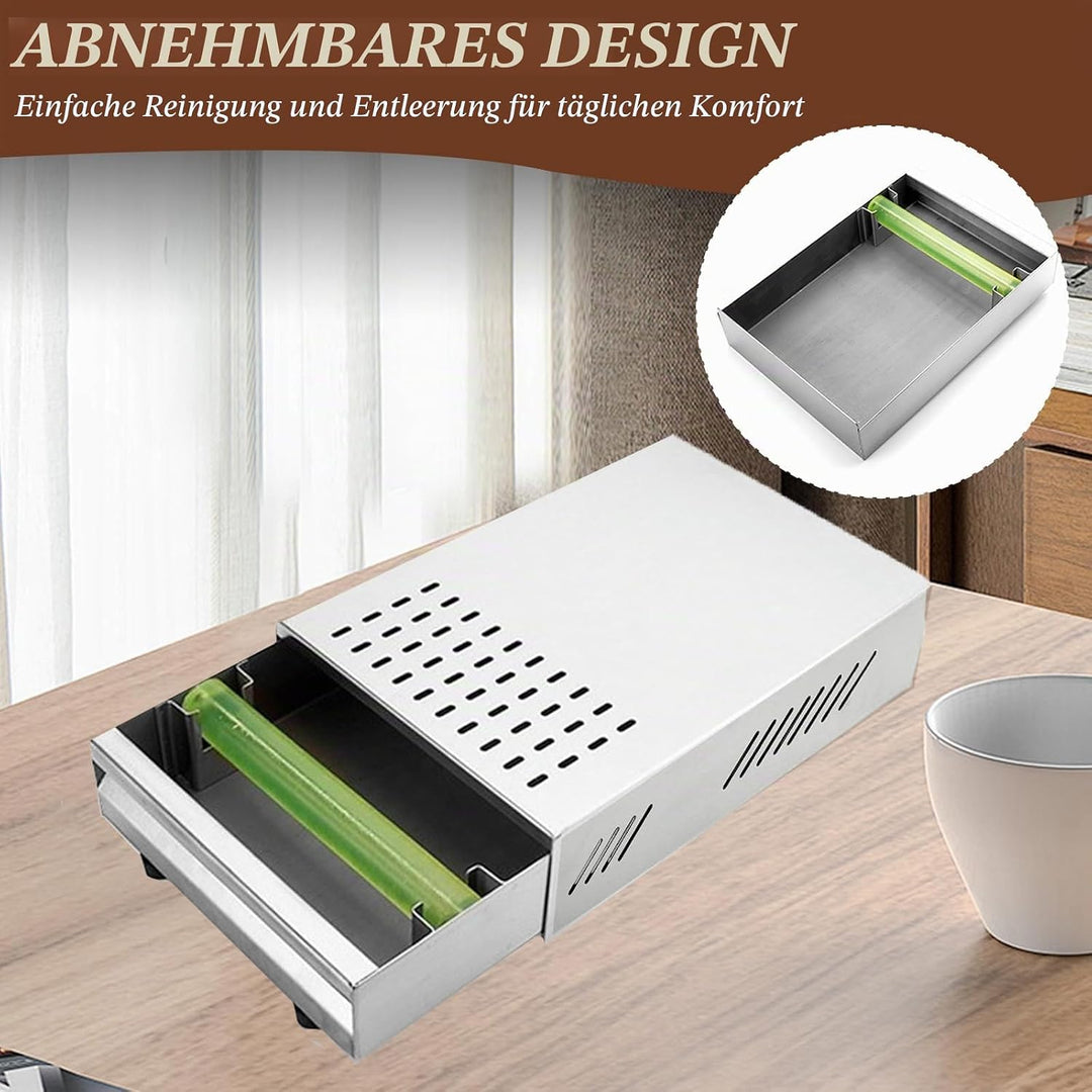 Kaffeesatz Abschlagbehälter, Sudschublade für Kaffeesatz, 36 x 28 x 10 cm Kaffee Abklopfbehälter, Su