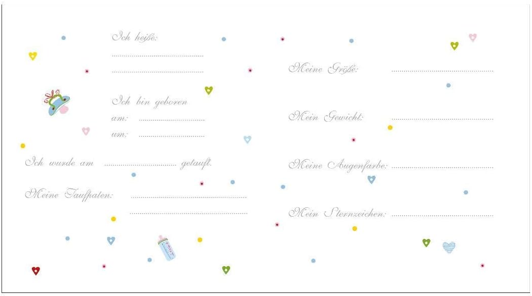 goldbuch Babyalbum mit Fensterausschnitt, Schmetterling, 30 x 31 cm, 60 weisse Blankoseiten mit 4 il