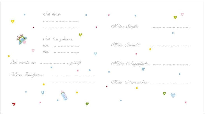 goldbuch Babyalbum mit Fensterausschnitt, Schmetterling, 30 x 31 cm, 60 weisse Blankoseiten mit 4 il