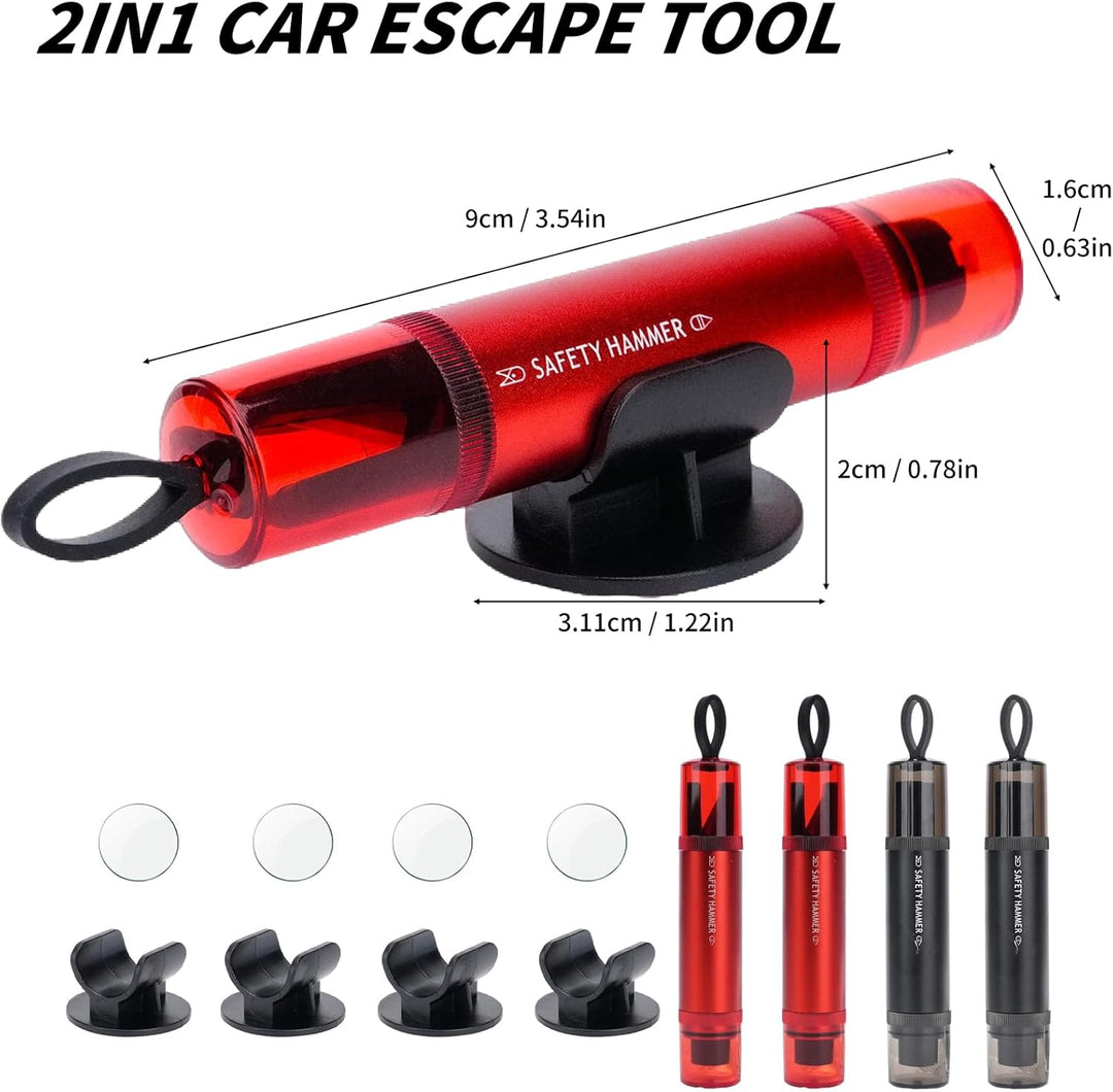 Verbessert Gurtschneider Notfallhammer Mini, 2 In 1 Safety Nothammer Auto mit Gurtschneider, Tragbar