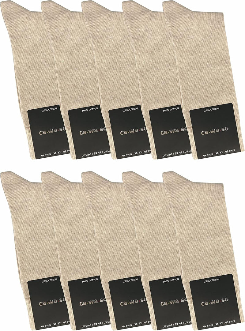 ca·wa·so Herren Socken aus 100% Baumwolle | Reine Baumwollsocken im 10er-Set | Freizeitsocken ohne N