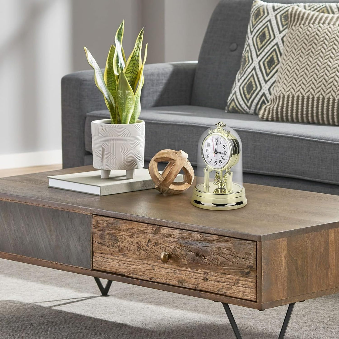 Kaminuhren Europäische Retro-Stil Wohnzimmer Uhr Antik Silent Tischuhr Für Wohnzimmer Schlafzimmer B