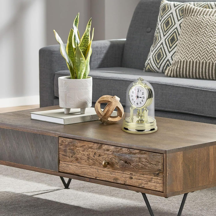 Kaminuhren Europäische Retro-Stil Wohnzimmer Uhr Antik Silent Tischuhr Für Wohnzimmer Schlafzimmer B