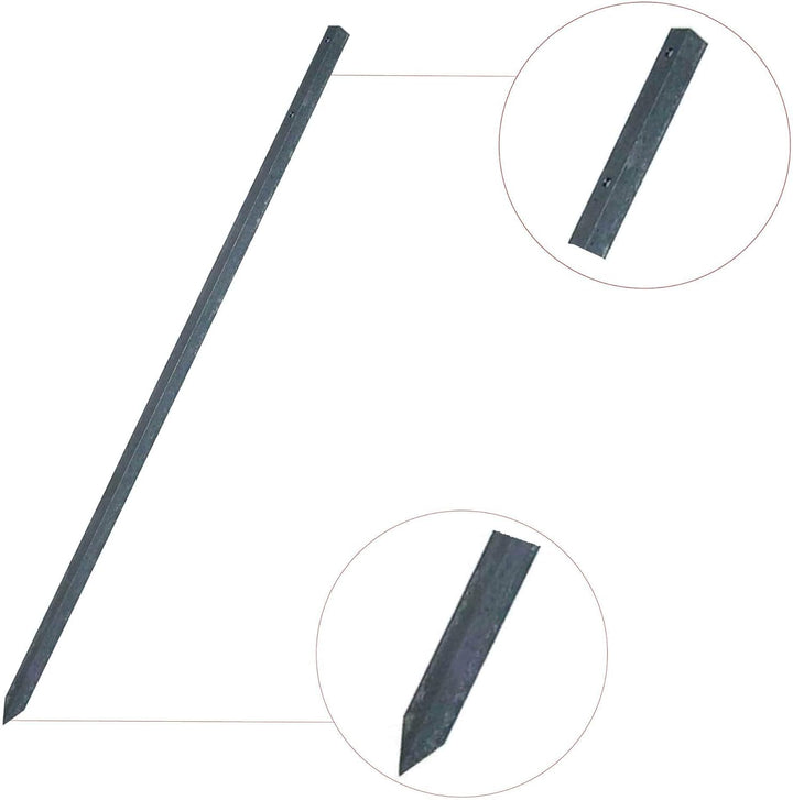 Kleberio® Einschlagpfosten verzinkt, Stahl, rostfrei Nummernschildhalterung Auto Kennzeichenhalter f