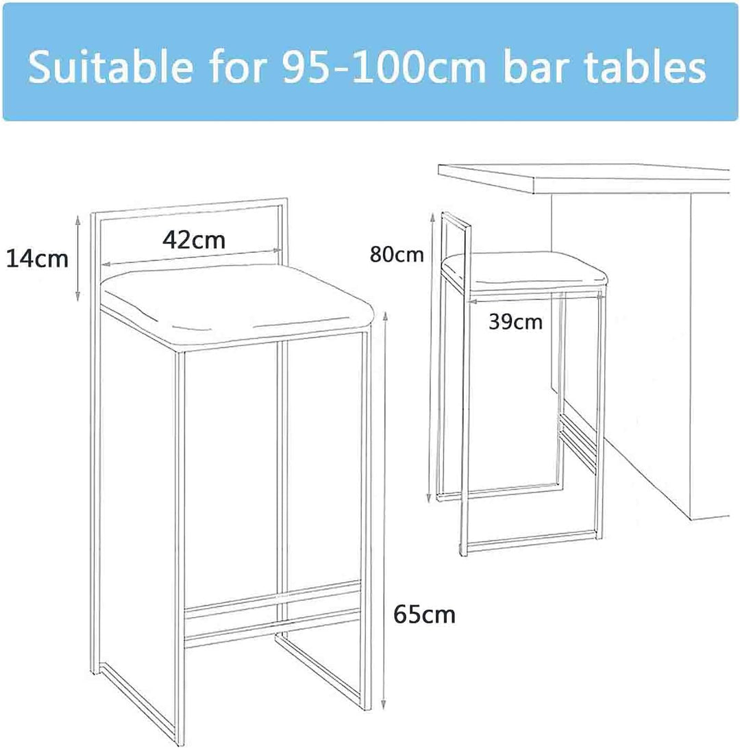Kücheninsel Counter Barhocker Esszimmerstühle | Hocker Metallbeine und Samtkissen | Barstuhl Sitzhöh