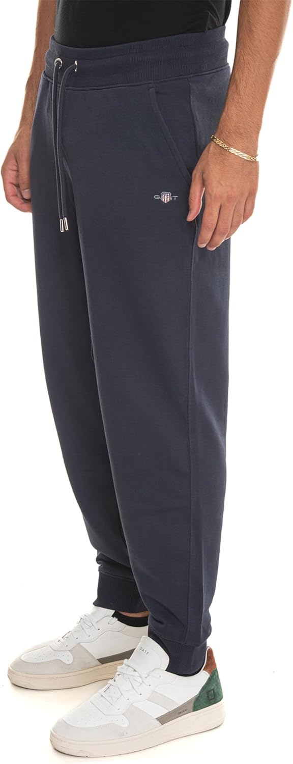 GANT Herren Reg Shield Sweatpants Logo Sweathose XXL Evening Blue, XXL Evening Blue