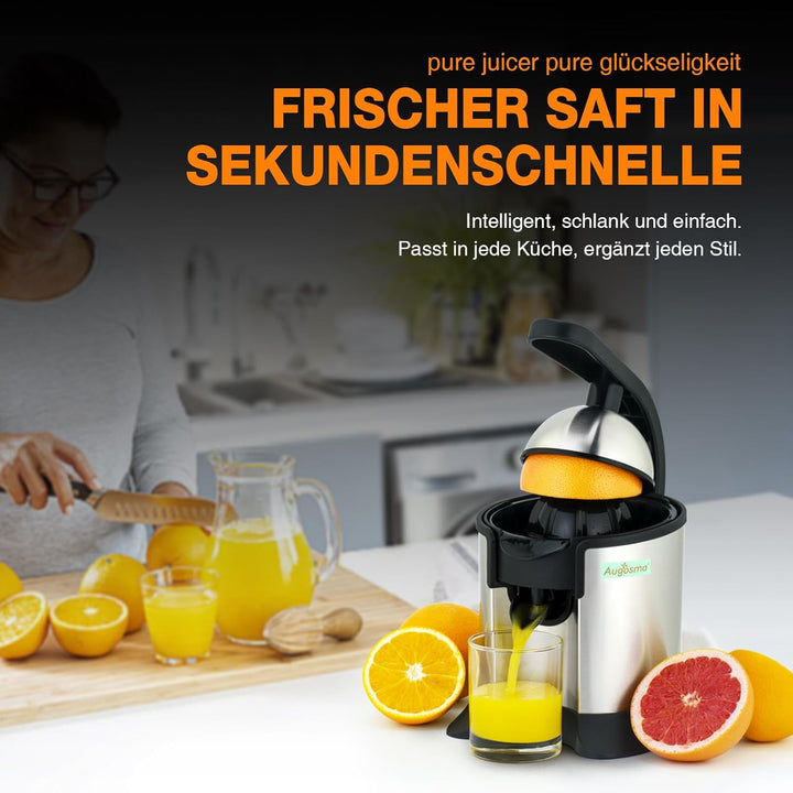 Augosma Premium Elektrischer Orangenentsafter Elektrische Zitruspresse, geeignet für Orangen, Zitron