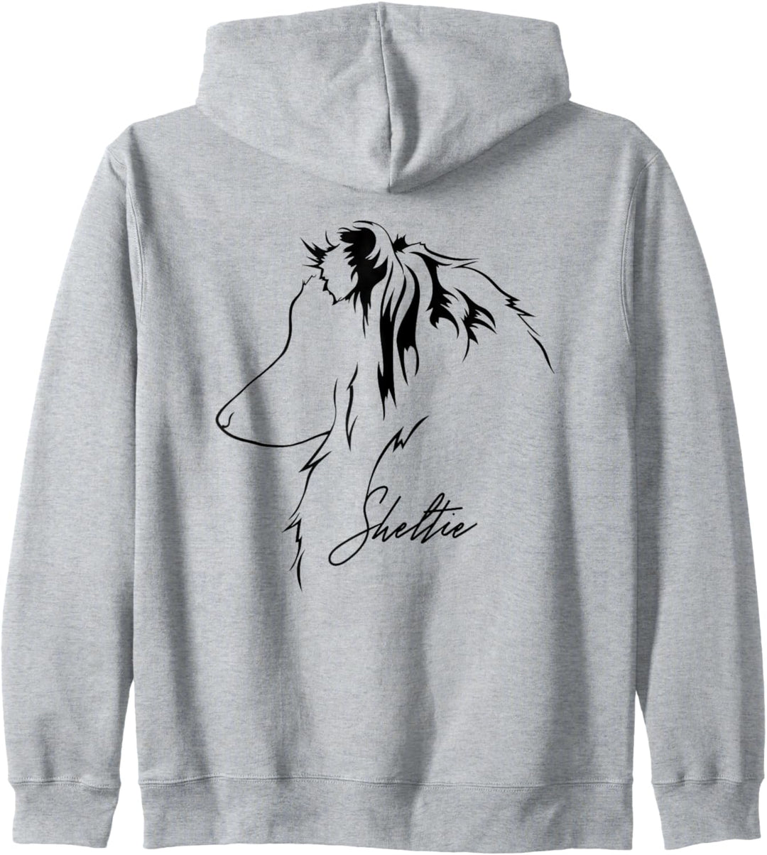 Sheltie Shetland Sheepdog Profil Hunderasse Hund Hunde Kapuzenjacke