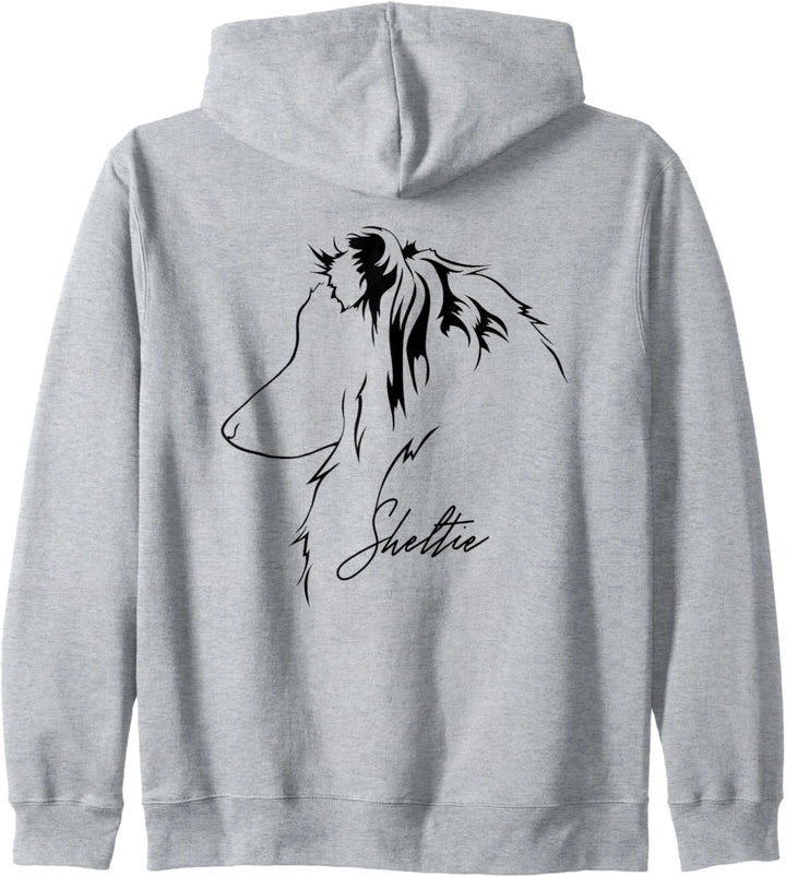 Sheltie Shetland Sheepdog Profil Hunderasse Hund Hunde Kapuzenjacke