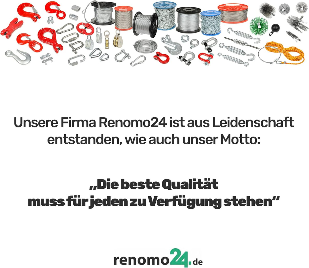 Renomo24 Schornsteinbesen Federstahl | Schubstange 3m | Besengrösse 300mm | Reinigungsset für effizi