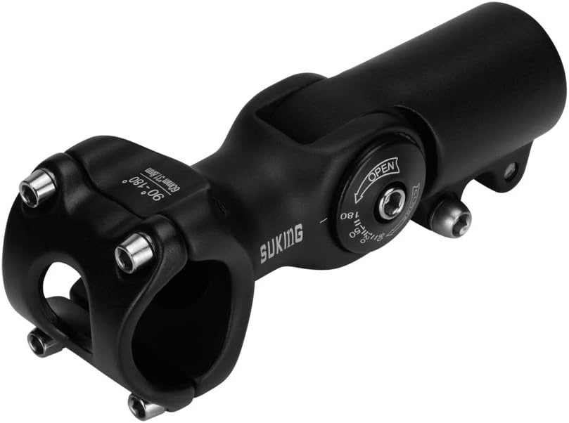 CYSKY Verstellbar Vorbau 31,8 60mm/80mm/93mm 0-90 Grad Verstellbar MTB Vorbau Lenker Vorbau Verstell