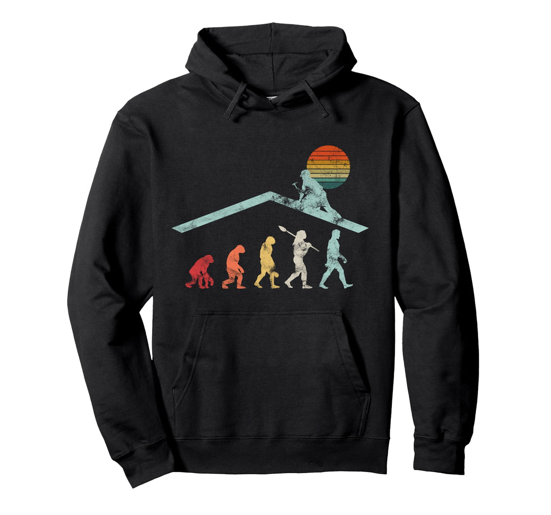 Dachdecker Handwerker Zimmermann Evolution Geschenk Pullover Hoodie