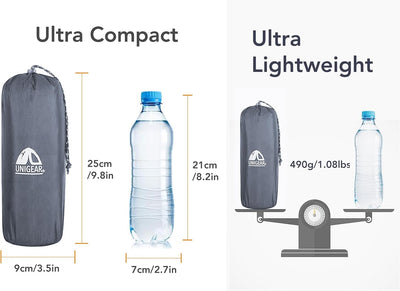 Unigear Camping Isomatte Kleines Packmass, Aufblasbare Luftmatratze Camping, Schlafmatte für Outdoor