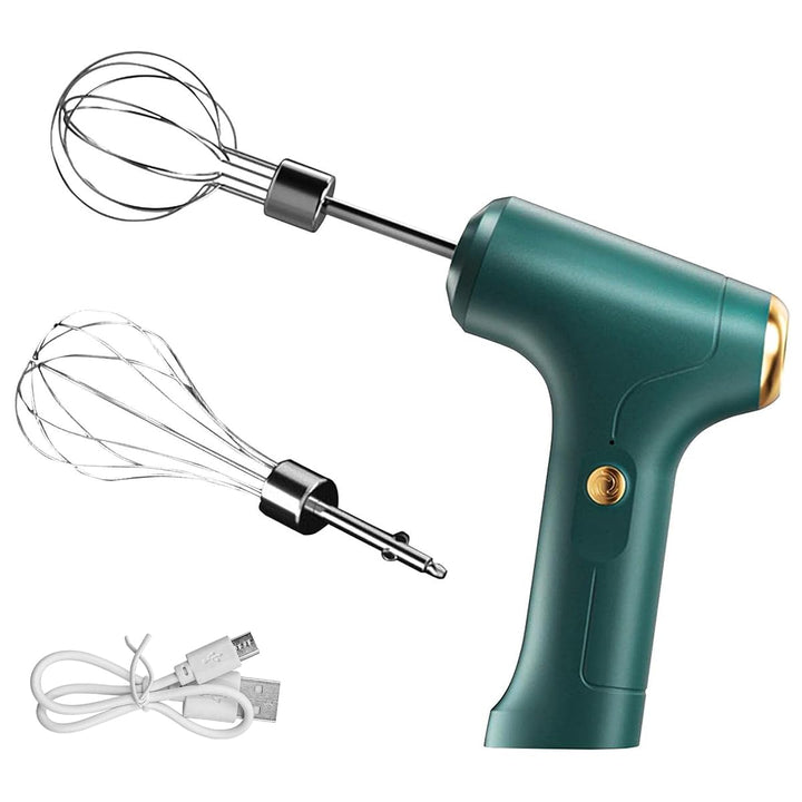 Namvo Mini-Handmixer, tragbar, über USB wiederaufladbar, Hand-Eierschläger mit 2 abnehmbaren Rührbes