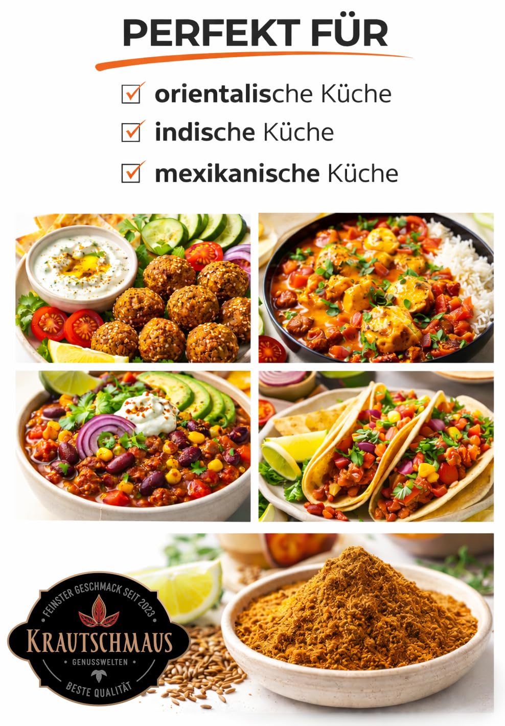 Kreuzkümmel gemahlen (Cumin/Kumin/Jeera) von Krautschmaus - aromatisch & frisch abgefüllt - Gewürz f