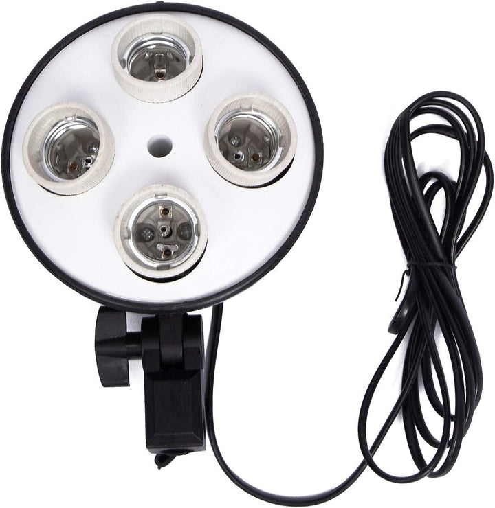 4in1 E27 Stativaufsatz doppel Lampenfassung Lampenhalterung Lampenhalter inkl. Halterung Schirmhalte
