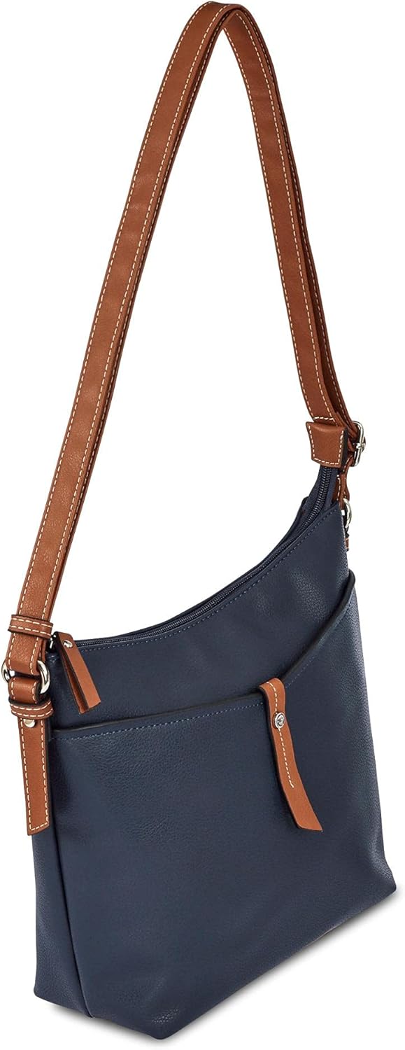 TOM TAILOR bags Novara Damen Umhängetasche Crossbody Bag 28 x 8,5 x 25 Dark Blue, 28 x 8,5 x 25 Dark