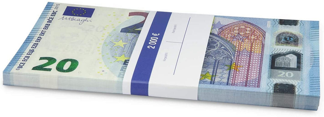 Litfax GmbH 20€ Euroschein/Euro-Geldscheine ca. 175 x 91 mm/banderoliert, je Pack. 75 Stück (3 PG) …