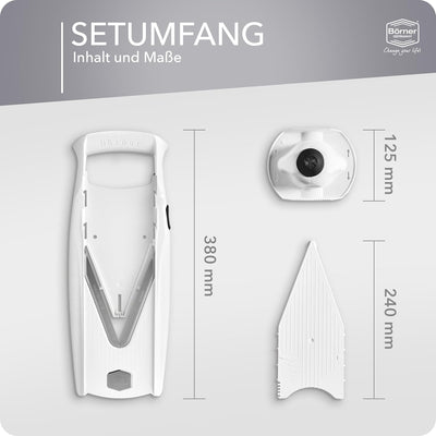 Börner V5 PowerLine Gemüsehobel Basis Set (3-tlg.) • Gemüseschneider (V-Hobel) für Obst & Gemüse + F