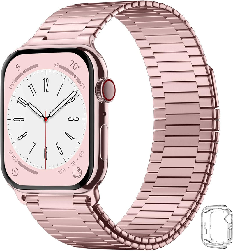 Charlam Ersatzarmband Kompatibel mit Apple Watch Armband 41mm 40mm 38mm, Magnet Metall Edelstahl Wat