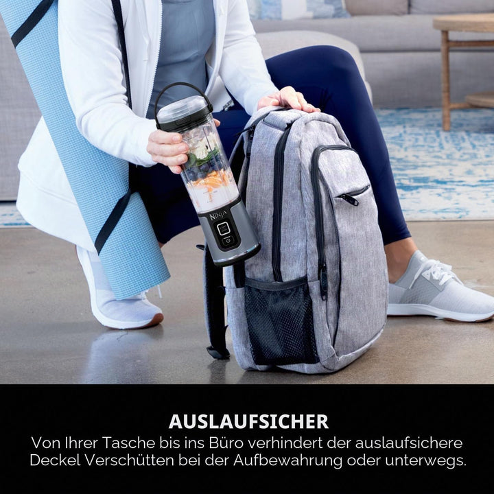 Ninja Blast Tragbarer Mixer, 530 ml, auslaufsicherer Deckel & Trinkauslauf, leistungsstarker kabello