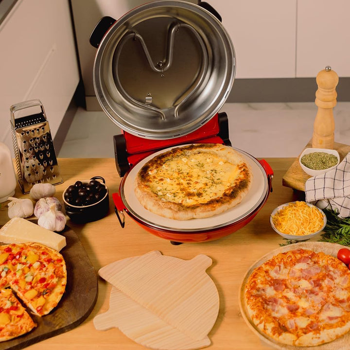 Cecotec Elektrischer Grillofen für Pizza Fun Pizza&Co Mamma Mia, 1200 W, 15-Minuten-Timer, Maximalte