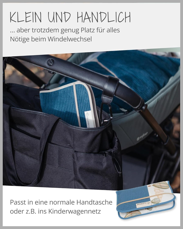 ULLENBOOM ® Windeltasche für unterwegs Ballontraum (Made in EU) - Wickeltasche für bis zu 3 Windeln,
