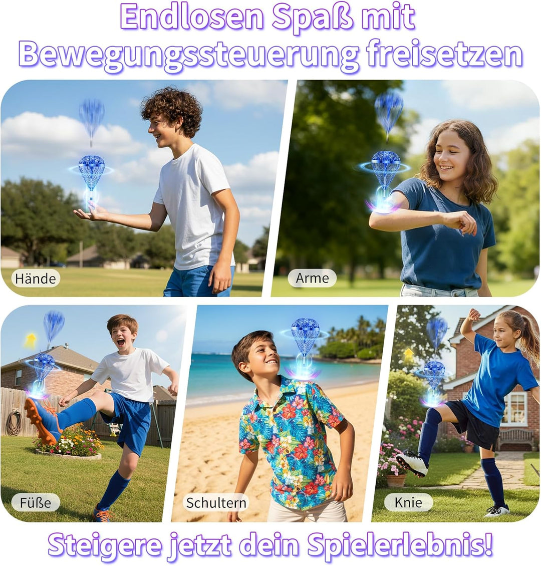 Fliegender Ball Lite Spielzeug, Mini Drohne KI-Bewegungssteuerung & 360°-Flip, Wiederaufladbare Droh