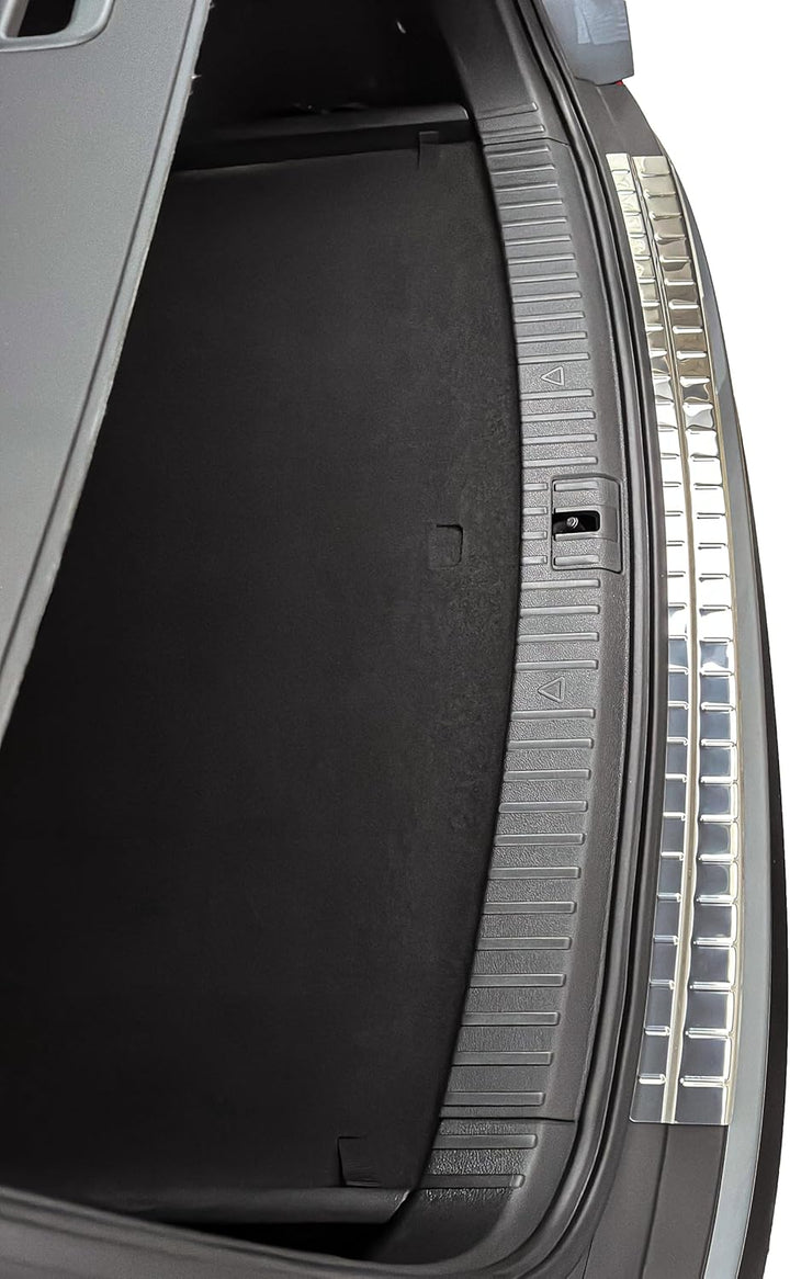 RECAMBO Ladekantenschutz Edelstahl Hochglanz poliert, Chrom Look - kompatibel für Skoda Kodiaq I - B