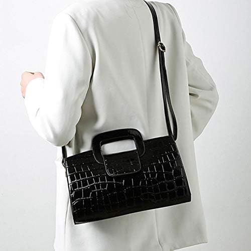 Milya Damen Leder Vintage Handtasche Clutch Henkeltasche Abendtasche Umhängetasche Ledertasche Schul