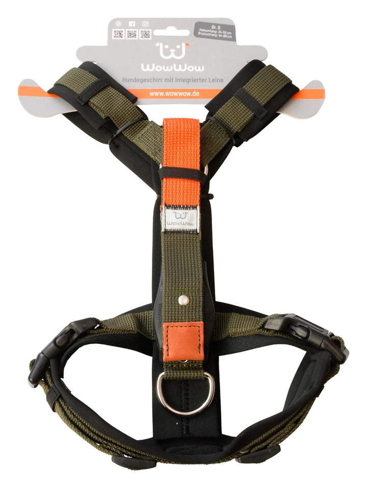Wowwow Innovatives Hundegeschirr mit Integrierter Leine | Grössenverstellbar, bis 150kg Zugkraft | N