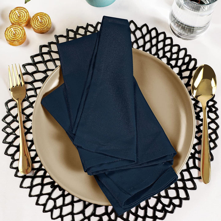Utopia Kitchen Stoffservietten [12er Pack, Marine] 46x46 cm Waschbare Tischservietten für Hotel, Mit
